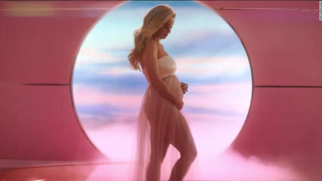 Katy Perry announced she was pregnant in her music video for ‘Never Worn White.’