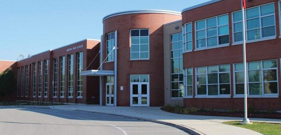 A photo of a high school.