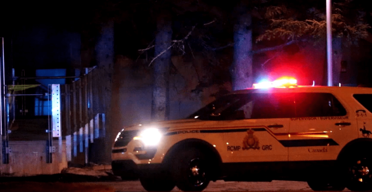 New Brunswick RCMP respond to a complaint of a threat at the U de M campus on Thursday, March 19, 2020. 