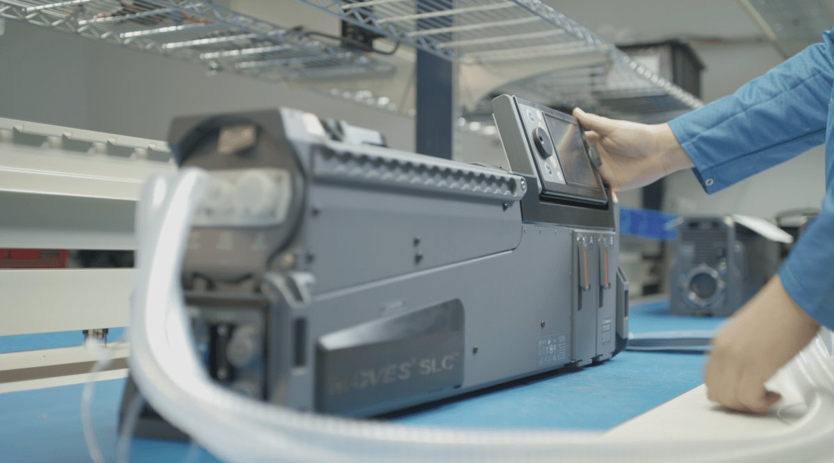 MOVES SLC is a compact, portable, self-contained device made by Thornhill Medical that provides all of the crucial functions available in a modern intensive care unit and integrates the functions of a ventilator, generating its own oxygen from the air.