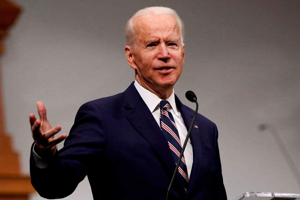 Democratic presidential candidate and former Vice President Joe Biden speaks at New Hope Baptist Church, Sunday, March 8, 2020, in Jackson, Miss.