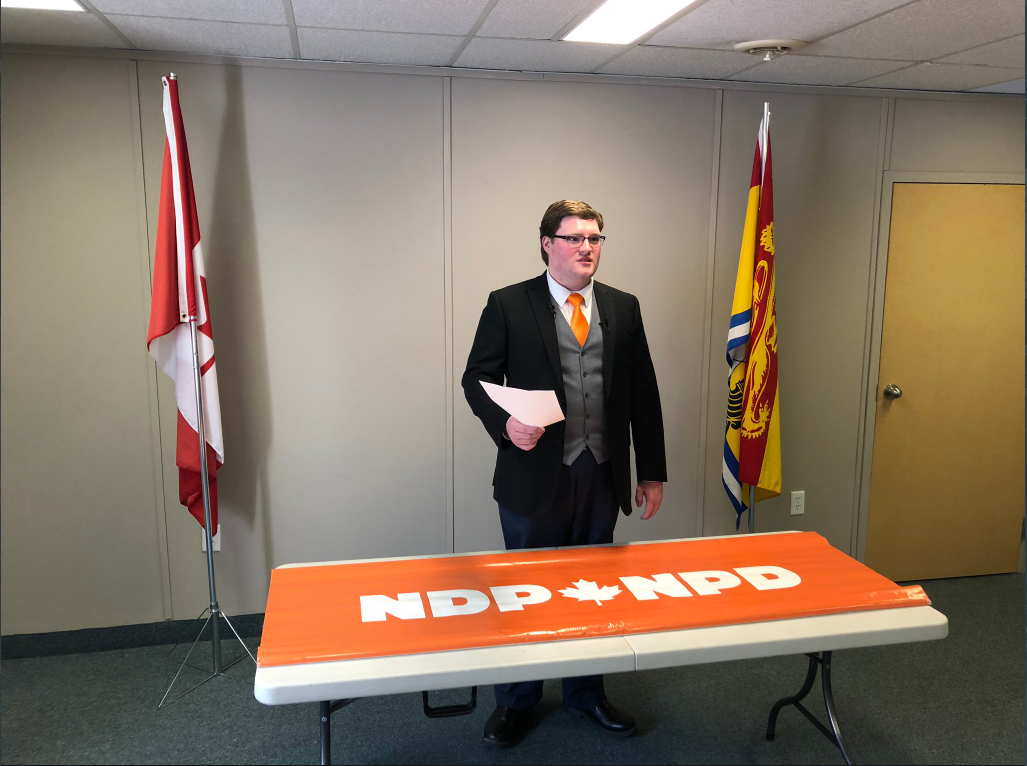Interim leader of the NB NDP MacKenzie Thomason.