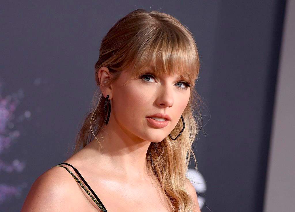This Nov. 24, 2019, file photo shows Taylor Swift at the American Music Awards in Los Angeles. (Photo by Jordan Strauss/Invision/AP, File)