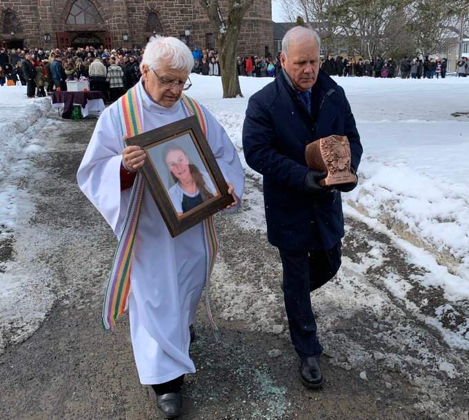 Hundreds gathered at the funeral for Océane Boyer.