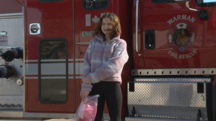 The Warman Fire Department visited Meghan Doucette who is celebrated her 12th birthday on Sunday