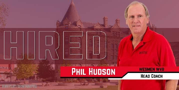 Winnipeg Wesmen women's volleyball head coach Phil Hudson.