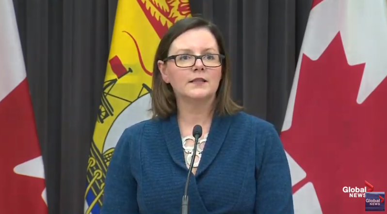 Dr. Jennifer Russell addresses the media on Monday, March 16, 2020.