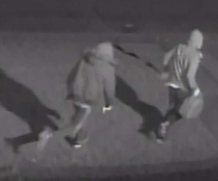 Toronto police have released photos of two male suspects wanted in an arson investigation at East Collision Reporting Centre in Scarborough.