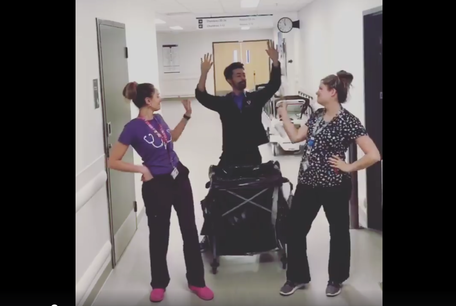 Three McGill University Health Centre front-line workers recorded a cheeky video reminding people of the importance of frequent handwashing in order to stop the spread of the novel coronavirus. Friday, March 20, 2020.