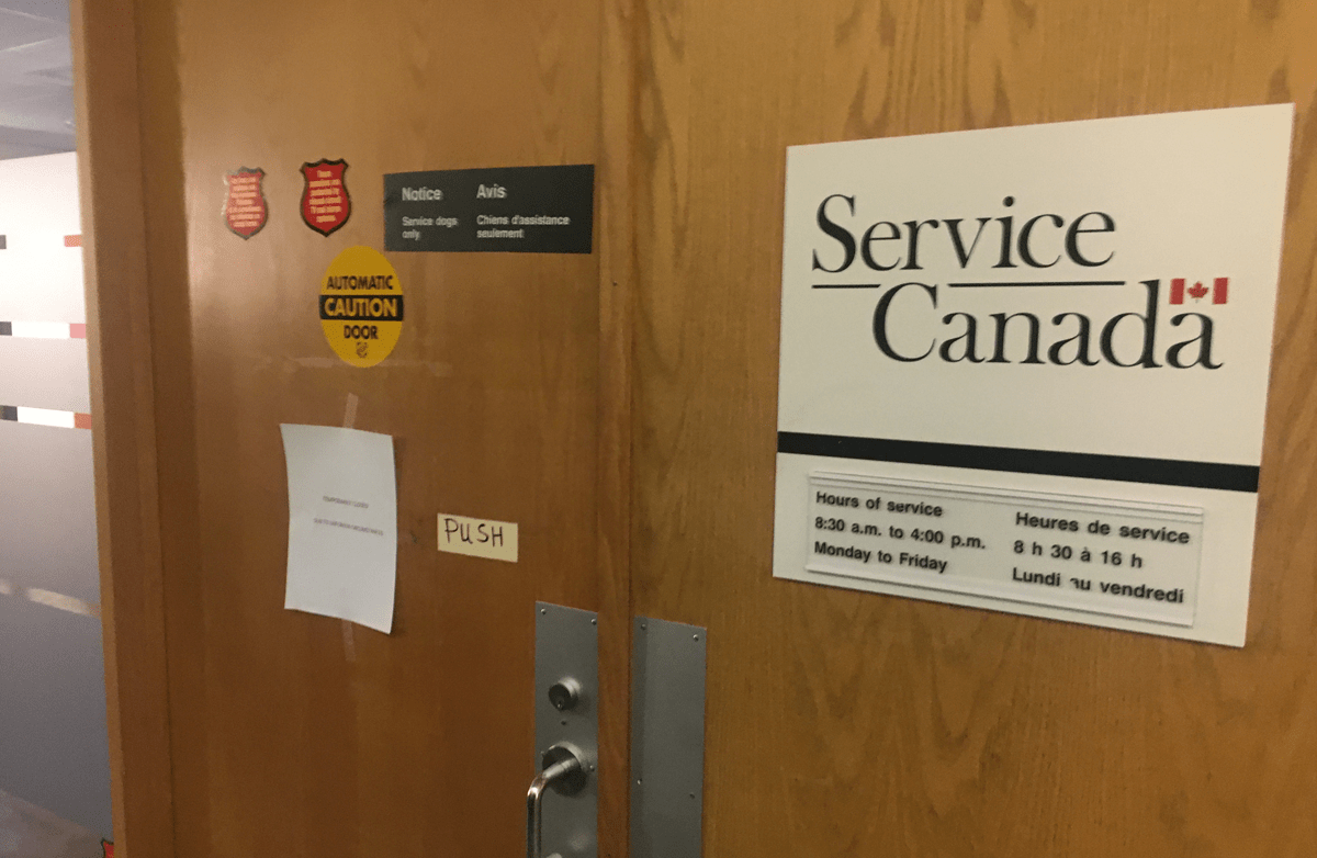 The Service Canada offices in Halifax and Dartmouth closed as a result. 
