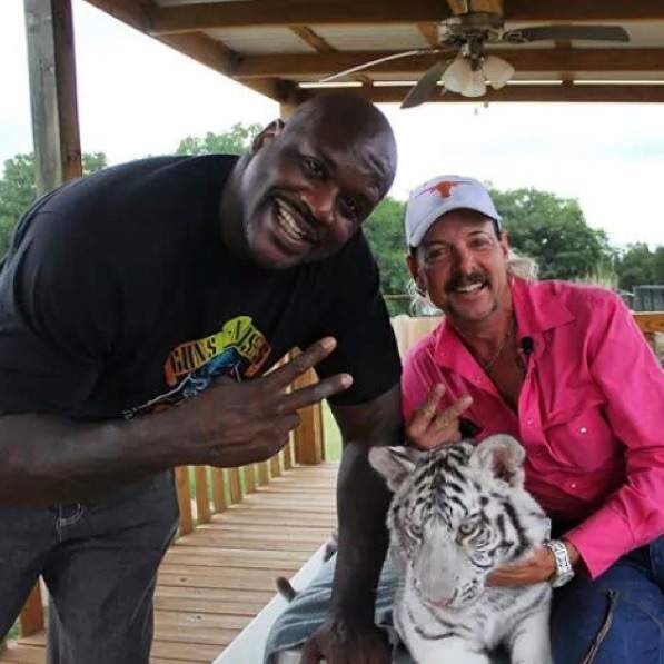 (L-R): Shaquille O’Neal and Joe Exotic.