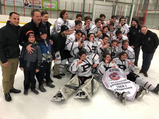 The St. Paul's Crusaders celebrate another city championship in high school hockey.