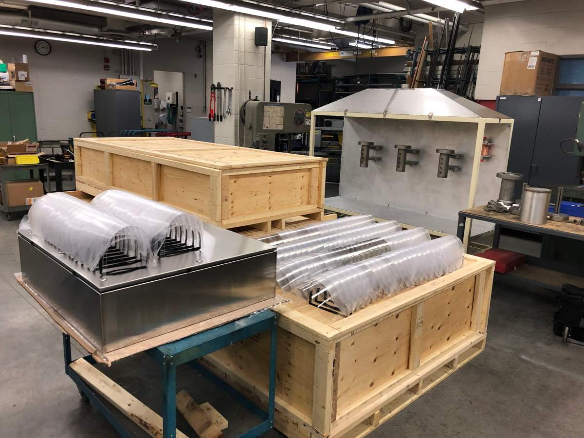 University Machine Services (UMS), based in Western Engineering, is creating polycarbonate masks to attach to Velcro fasteners designed and 3D-printed by the Western Physics and Astronomy Machine Shop.