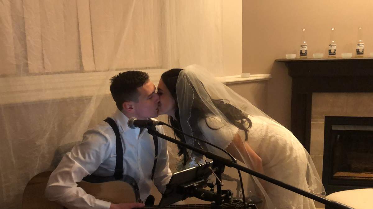 Judy and Scott Slade share a kiss after a performance