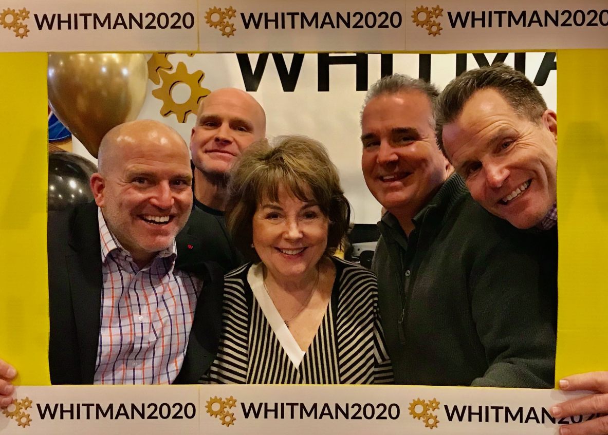 Matt Whitman and family members at his campaign launch on March 1, 2020.