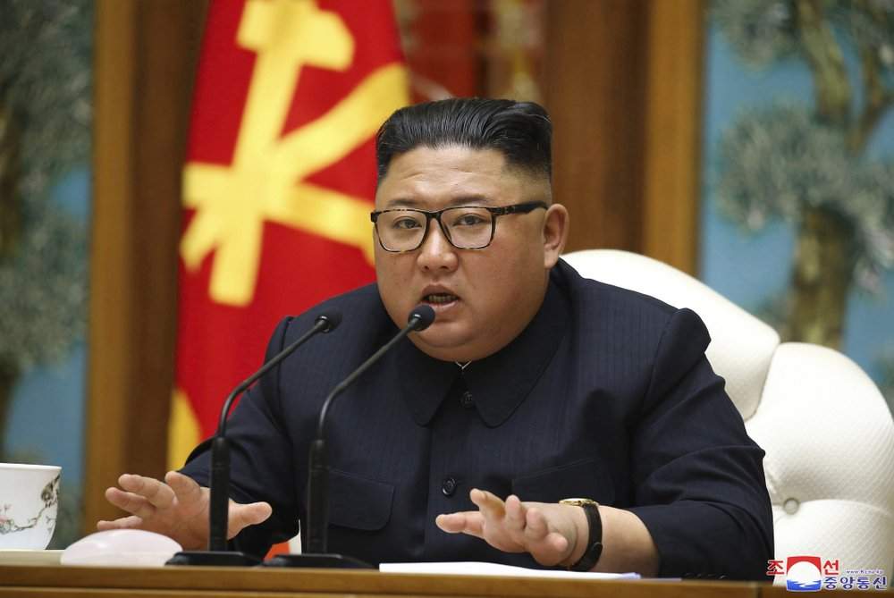 April 11, 2020, file photo provided by the North Korean government, North Korean leader Kim Jong Un attends a politburo meeting of the ruling Workers’ Party of Korea in Pyongyang.