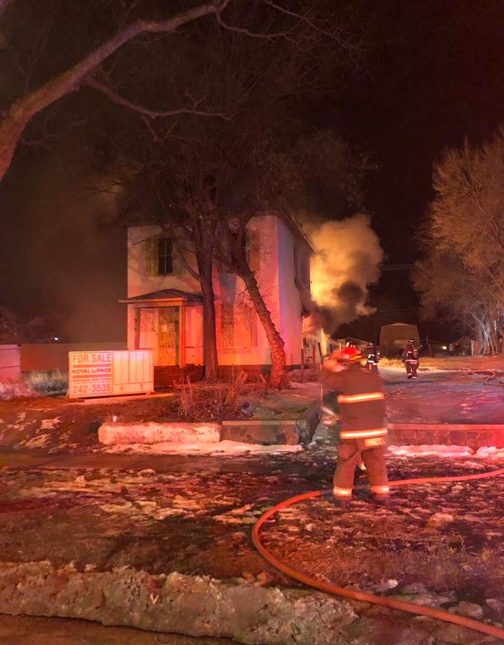 Saskatoon firefighters responded to the 300 block of Avenue P just after 11 p.m. on April 10 to find an abandoned home engulfed in flames.