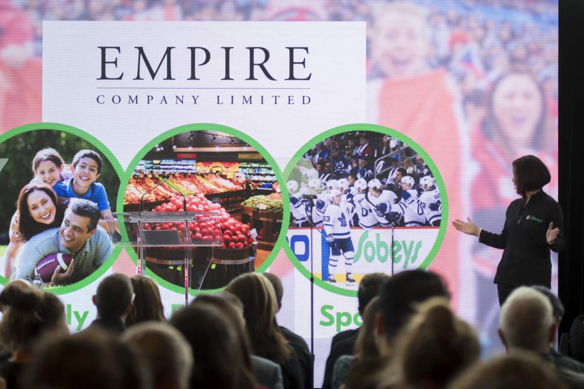 Empire Company Limited announces their Olympic Partnership at their Sobey's office in Mississauga, Ont. on Monday, October 7, 2019. Empire Co. Ltd. is accelerating the launch of its online grocery home delivery service and expects to start tests in the Greater Toronto Area later this month.