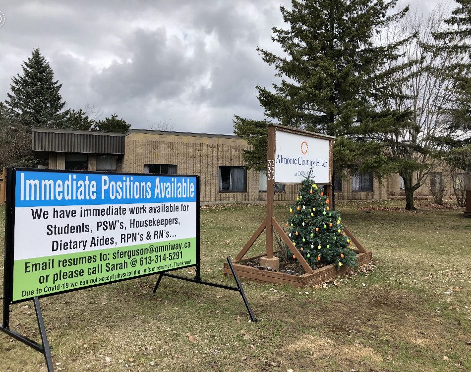 Ten people have died, and 20 residents have been diagnosed with COVID-19 at Almonte Country Haven, after an outbreak was announced at the long-term care facility.