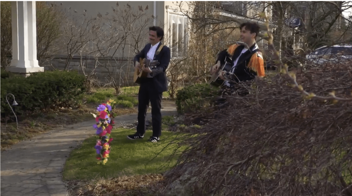Juno award-winning Arkells serenaded a McMaster University student in a mock graduation ceremony.