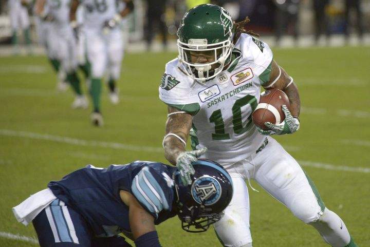 A 2018 file photo of Armanti Edwards, taken when he played for the Saskatchewan Roughriders.