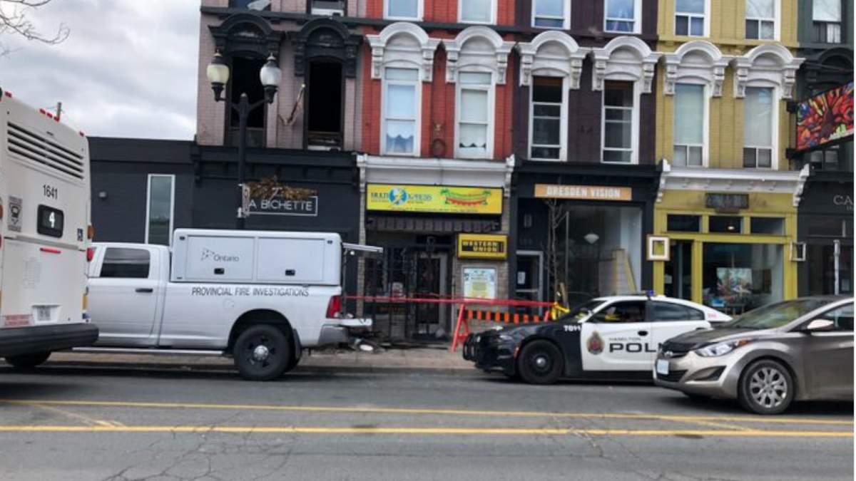 Police have charged a 32-year-old man with multiple counts of arson after he allegedly set several fires in downtown Hamilton on April 21, 2020. Grey Harbour Tattoo studio was destroyed in one of the blazes.