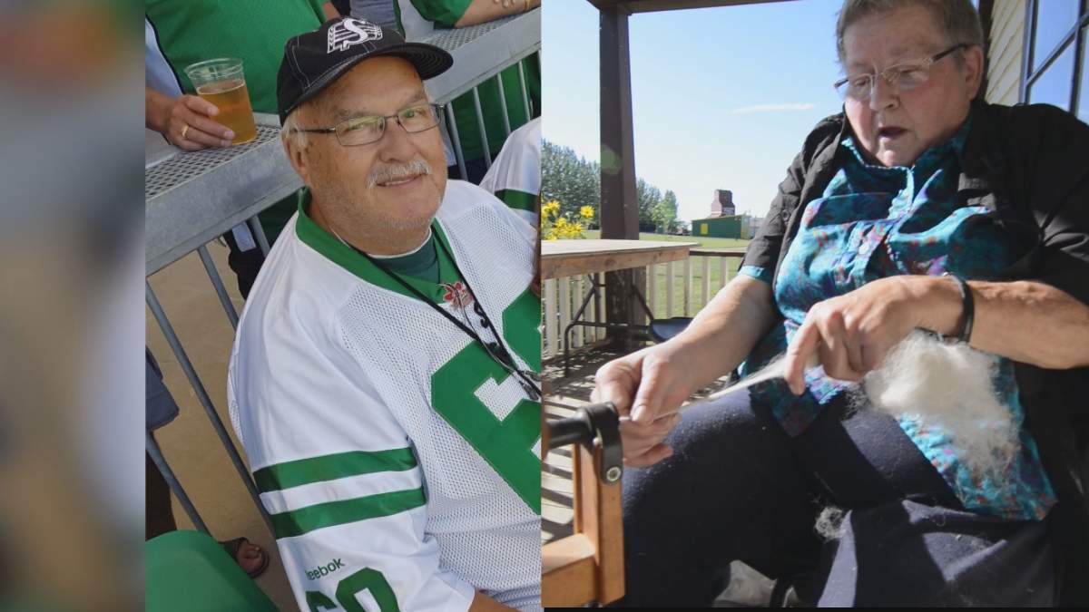 Saskatchewan residents Noble “Butch” Gullacher, left, and Alice Grove, right, have died from complications with COVID-19.