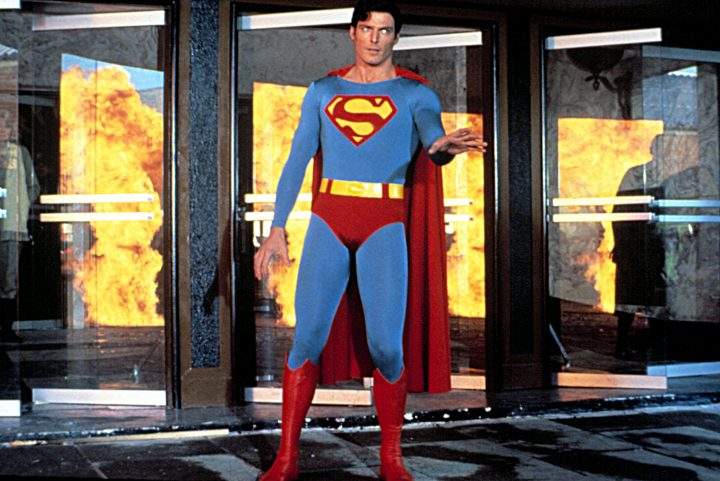 Actor Christopher Reeve is shown as Superman in ‘Superman IV: The Quest for Peace.’