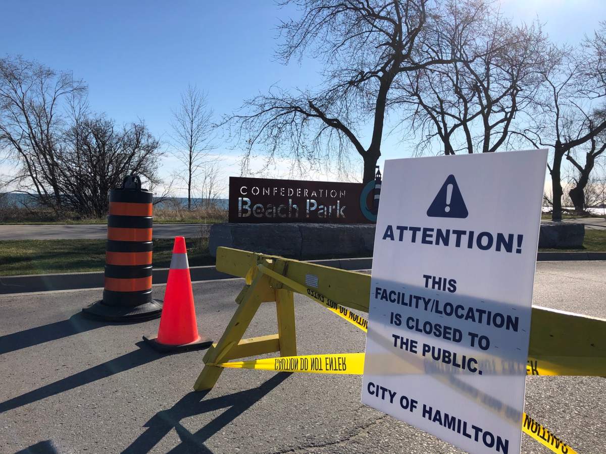Hamilton Conservation Authority closed down Confederation Beach Park and a number of other green spaces on March 25 amid concerns over community spread of the new coronavirus.