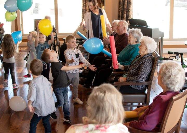 Little Learners Preschoolers love spending time with Diamond House residents.