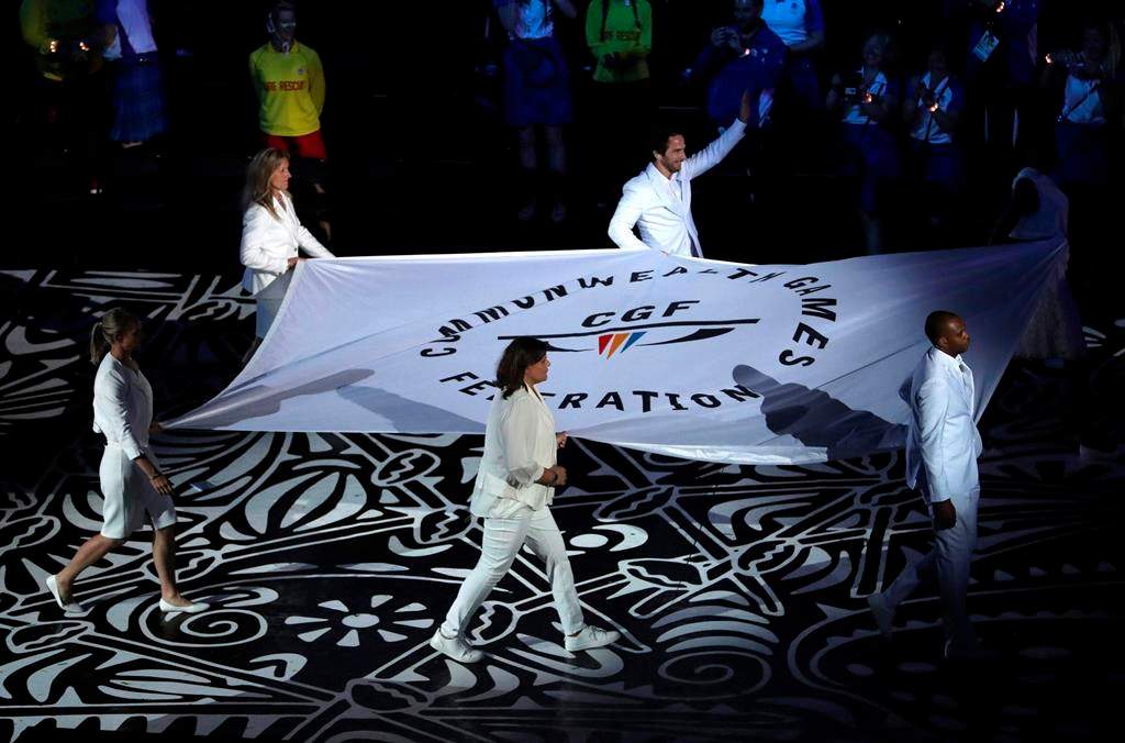 The Commonwealth Games flag is carried into Carrara Stadium for the opening ceremony for the 2018 Commonwealth Games on the Gold Coast, Australia, Wednesday, April 4, 2018. The city of Hamilton, Ont. is considering, and building, a bid for the 2030 Commonwealth Games, which would be a century after Hamilton held the first edition - the 1930 British Empire Games. THE CANADIAN PRESS/AP-Mark Schiefelbein.