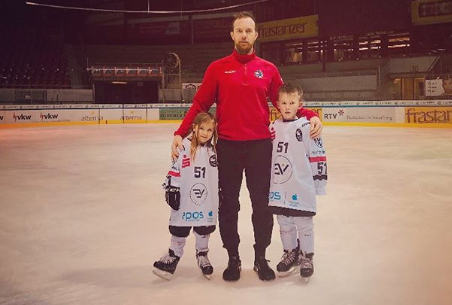 Hockey player Dylan Stanley and his young family live in Feldkirch, Austria.