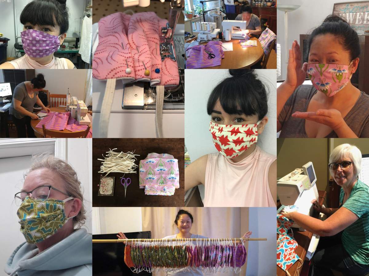 UGM staff and volunteers produce colourful home-made masks for front-line workers with the charity. 
