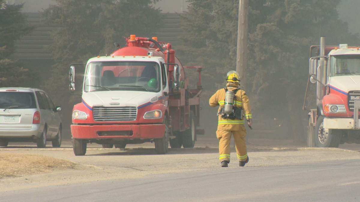 Regina firefighters responded to the 600 block of McLeod Street for a structure fire around 3:30 p.m. Sunday