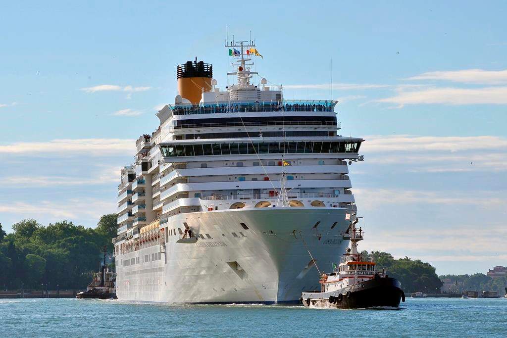 The Costa Deliziosa cruise ship leaves Venice, Italy, on May 24, 2015.