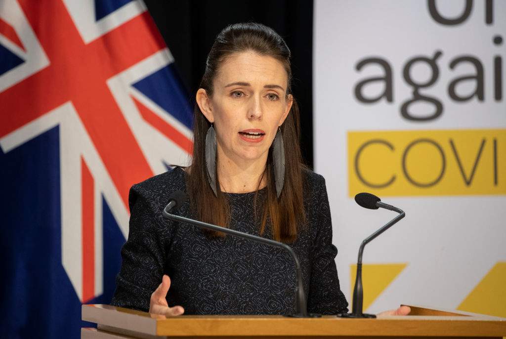 Prime Minister Jacinda Ardern during the update on the All of Government COVID-19 national response, at Parliament on April 15, 2020 in Wellington, New Zealand.