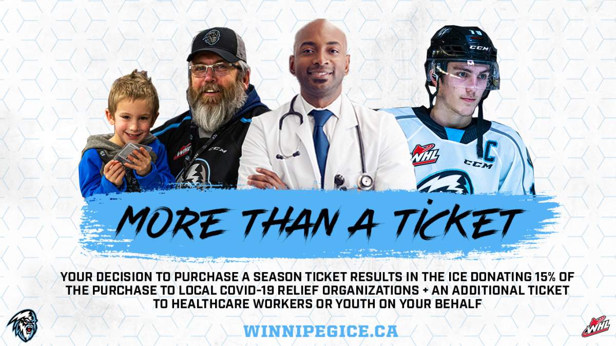Winnipeg Ice launch More Than a Ticket campaign in support of coronavirus relief efforts - image