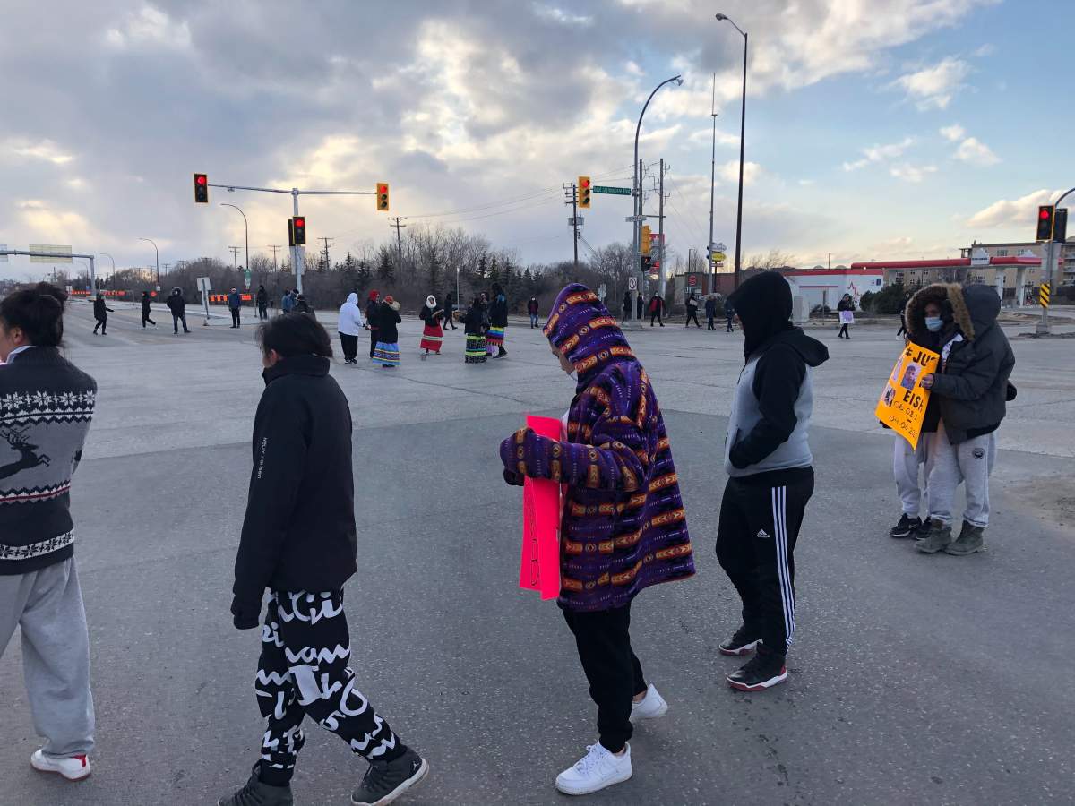 During the vigil, protesters called for “Justice for Eisha.”