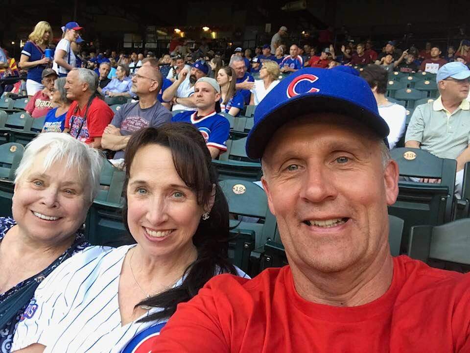 Audrey Morris with daughter and son-in-law.