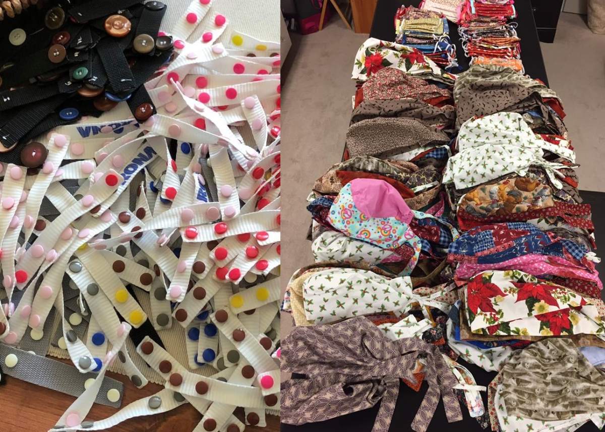 Melissa Erb is organizing over 100 volunteers to create scrub caps, masks and neck straps.