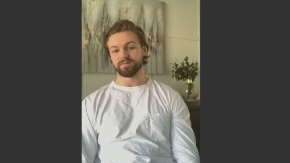 Winnipeg Jets defenceman Josh Morrissey answers questions on a video conference call on Tuesday.
