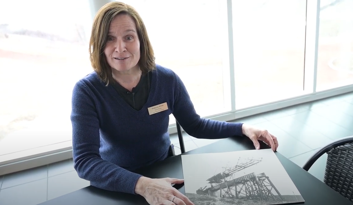 Rebecca Wild, educator at the Galt Museum & Archives in Lethbridge, Alta., tells her online audience about the history of the High Level Bridge on April 16, 2020. 