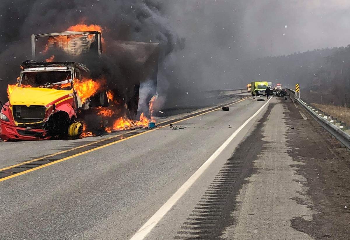 The SQ is investigating after a head-on collision left one driver in life-threatening condition.   Tuesday, April 21, 2020.