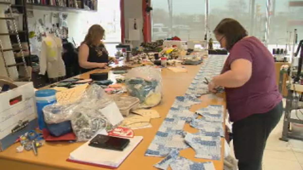 On April 7, a group of volunteers made 500 masks for seniors in Regina.