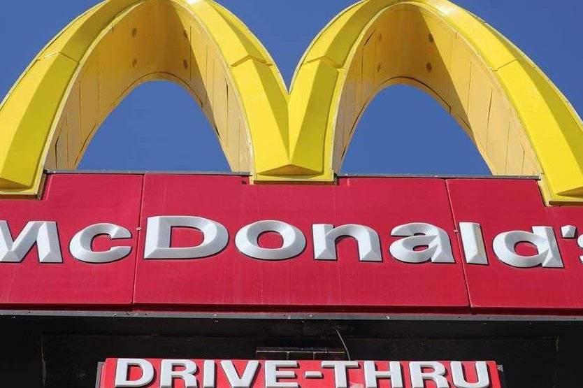 This Friday, Oct. 18, 2019, photo shows a McDonald's sign.