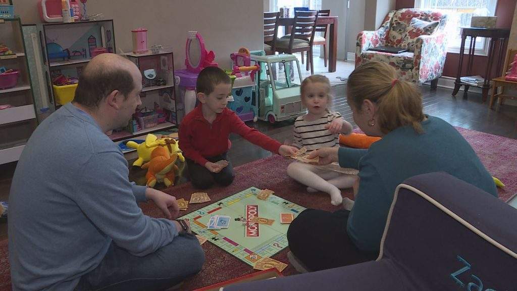 Robin Mandel-Buchalter and her family at their home.