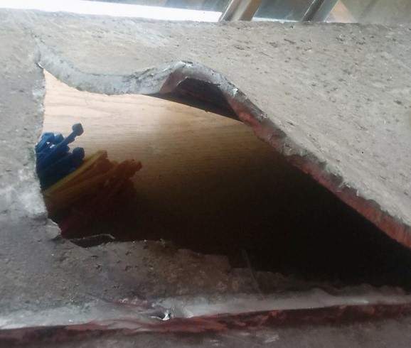 Damage to the boat can be seen here.