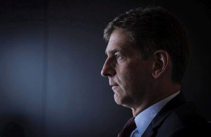 Anthony Marino, CEO of Vermilion Energy, listens to a question during an interview at the company's offices in Calgary, Alta., Monday, Sept. 18, 2017. 