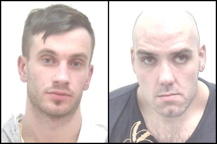 Calgary police are looking for Zach Boston Zorn (left) and Dwayne Soroka.