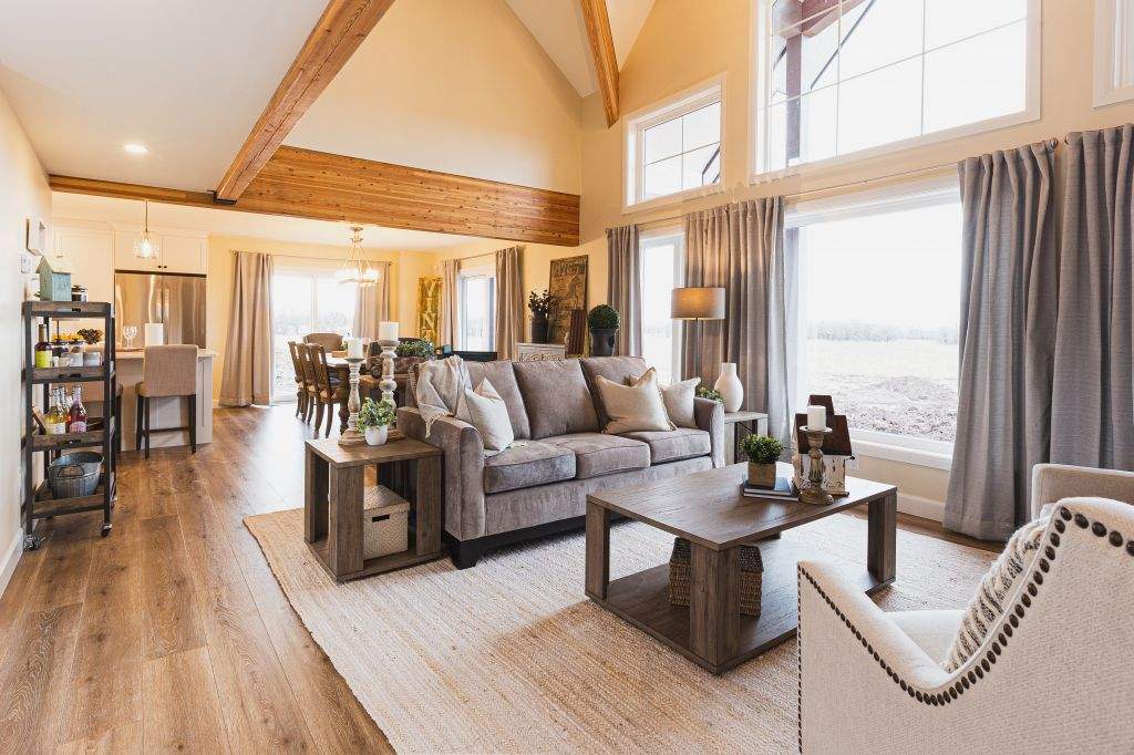 A view inside the living room of the home in Prince Edward County.